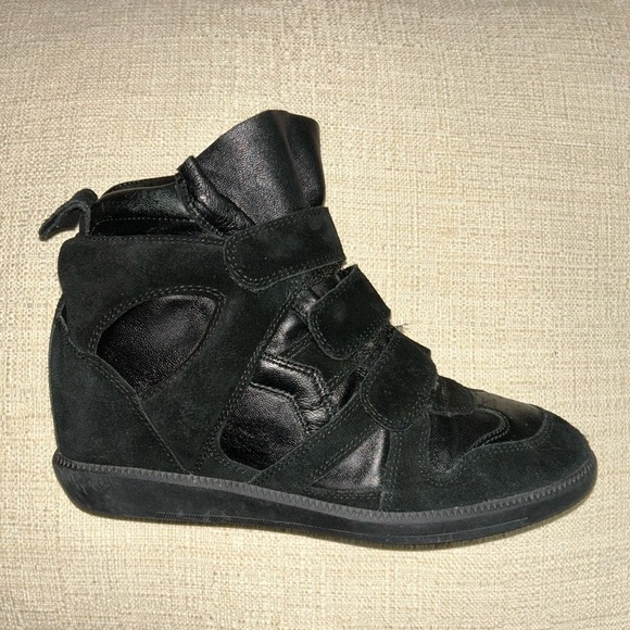 Isabel Marant Bekett Wedge Leather Suede Sneakers - Picture 3 of 8